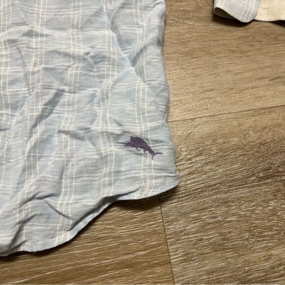 Men's Tommy Bahama 100% Linen Long Sleeved Button Up Pin Striped Shirt Large - Picture 4 of 7